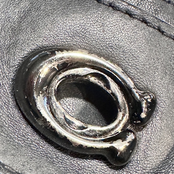 Coach Eddie Quilted Leather Shoulder Bag Studded Purse . Needs Restoring. - Picture 5 of 12